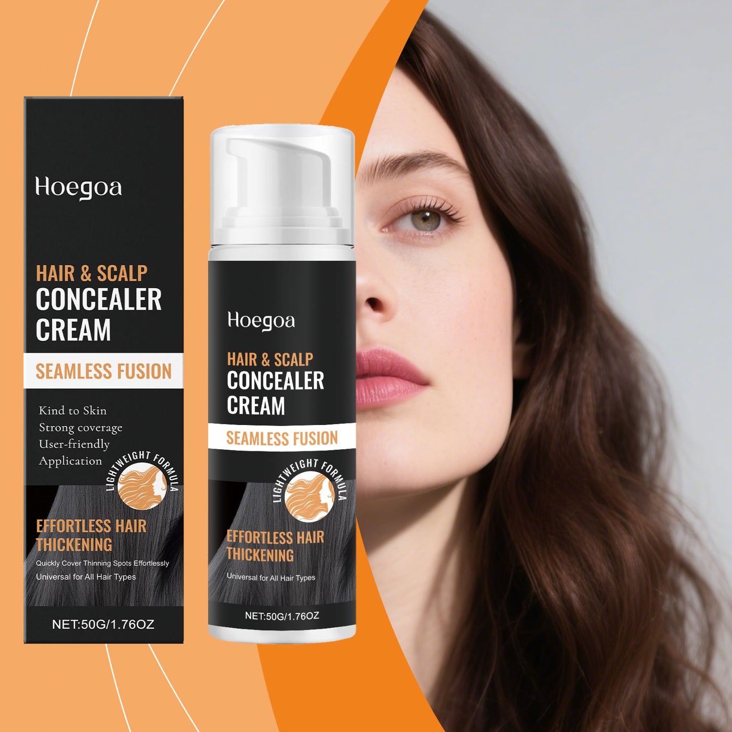 Hoegoa Hair Concealer Smooths high crowns, covers part lines Lightweight and voluminous Daily hair concealer