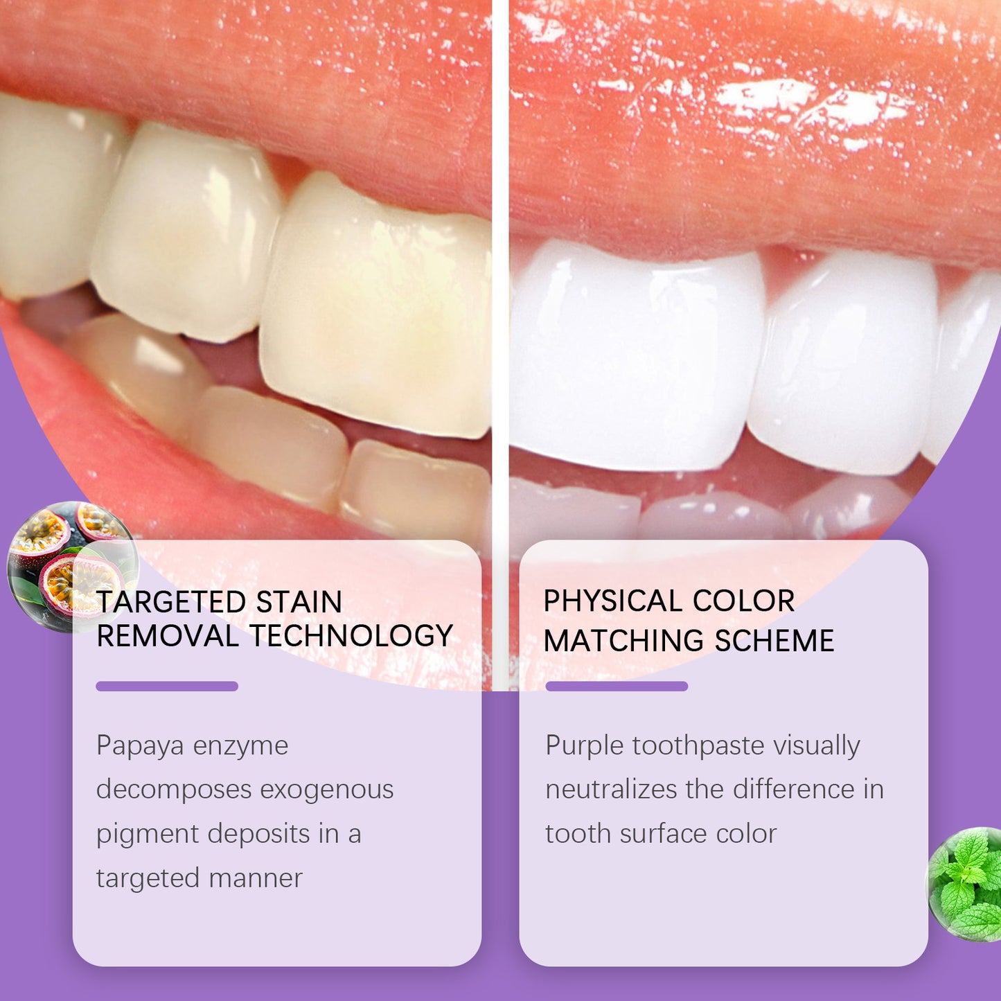 Purple Luxe Toothpaste with Hydroxyapatite & Papaya Enzyme | Triple Whitening, Deep Stain Removal & Enamel Support | Freshens Breath, Peroxide-Free | 114g / 4oz