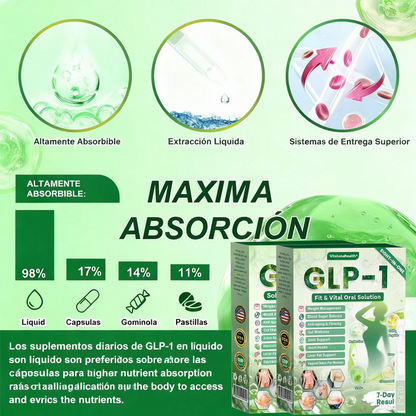 𝑺𝒐𝒍𝒖𝒄𝒊𝒐́𝒏 𝒐𝒓𝒂𝒍 𝑽𝒊𝒕𝒂𝒍𝒖𝒏𝒂𝒉𝒆𝒂𝒍𝒕𝒉® 𝑮𝑳𝑷-1 8 𝒆𝒏 1 𝑭𝒊𝒕 & 𝑽𝒊𝒕𝒂𝒍 (𝒔𝒐𝒍𝒐 𝒖𝒏𝒂 𝒗𝒆𝒛 𝒂𝒍 𝒅𝒊́𝒂, 𝒄𝒂𝒎𝒃𝒊𝒐𝒔 𝒗𝒊𝒔𝒊𝒃𝒍𝒆𝒔 𝒆𝒏 7 𝒅𝒊́𝒂𝒔) √ 𝑷𝒂𝒓𝒂 𝒐𝒃𝒆𝒔𝒊𝒅𝒂𝒅, 𝒔𝒂𝒍𝒖𝒅 𝒄𝒂𝒓𝒅𝒊𝒐𝒗𝒂𝒔𝒄𝒖𝒍𝒂𝒓, 𝒅𝒊𝒂𝒃𝒆𝒕𝒆𝒔, 𝒂𝒑𝒏𝒆𝒂 𝒅𝒆𝒍 𝒔𝒖𝒆𝒏̃𝒐, 𝒔𝒂𝒍𝒖𝒅 𝒊𝒏𝒕𝒆𝒔𝒕𝒊𝒏𝒂𝒍, 𝒑𝒓𝒐𝒃𝒍𝒆𝒎𝒂𝒔 𝒂𝒓𝒕𝒊𝒄𝒖𝒍𝒂𝒓𝒆𝒔 𝒚 𝒎𝒂́𝒔-CU