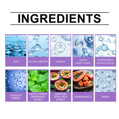 Purple Luxe Toothpaste with Hydroxyapatite & Papaya Enzyme | Triple Whitening, Deep Stain Removal & Enamel Support | Freshens Breath, Peroxide-Free | 114g / 4oz