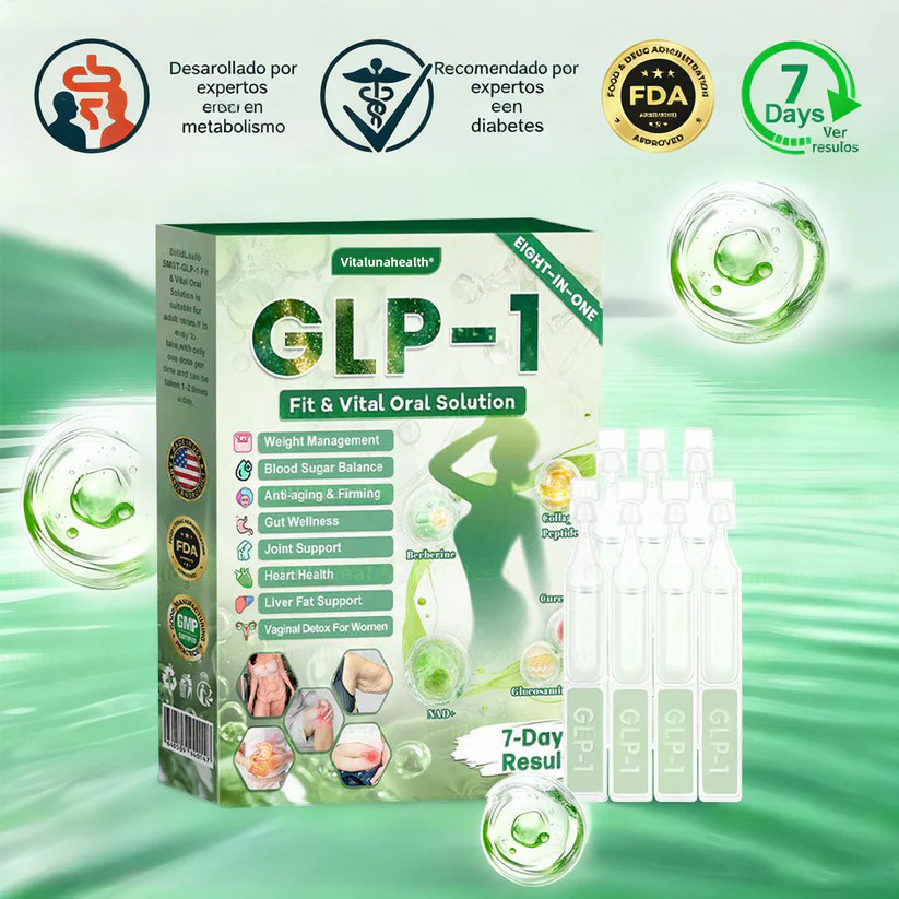 𝑺𝒐𝒍𝒖𝒄𝒊𝒐́𝒏 𝒐𝒓𝒂𝒍 𝑽𝒊𝒕𝒂𝒍𝒖𝒏𝒂𝒉𝒆𝒂𝒍𝒕𝒉® 𝑮𝑳𝑷-1 8 𝒆𝒏 1 𝑭𝒊𝒕 & 𝑽𝒊𝒕𝒂𝒍 (𝒔𝒐𝒍𝒐 𝒖𝒏𝒂 𝒗𝒆𝒛 𝒂𝒍 𝒅𝒊́𝒂, 𝒄𝒂𝒎𝒃𝒊𝒐𝒔 𝒗𝒊𝒔𝒊𝒃𝒍𝒆𝒔 𝒆𝒏 7 𝒅𝒊́𝒂𝒔) √ 𝑷𝒂𝒓𝒂 𝒐𝒃𝒆𝒔𝒊𝒅𝒂𝒅, 𝒔𝒂𝒍𝒖𝒅 𝒄𝒂𝒓𝒅𝒊𝒐𝒗𝒂𝒔𝒄𝒖𝒍𝒂𝒓, 𝒅𝒊𝒂𝒃𝒆𝒕𝒆𝒔, 𝒂𝒑𝒏𝒆𝒂 𝒅𝒆𝒍 𝒔𝒖𝒆𝒏̃𝒐, 𝒔𝒂𝒍𝒖𝒅 𝒊𝒏𝒕𝒆𝒔𝒕𝒊𝒏𝒂𝒍, 𝒑𝒓𝒐𝒃𝒍𝒆𝒎𝒂𝒔 𝒂𝒓𝒕𝒊𝒄𝒖𝒍𝒂𝒓𝒆𝒔 𝒚 𝒎𝒂́𝒔-CU