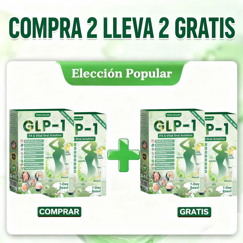 𝑺𝒐𝒍𝒖𝒄𝒊𝒐́𝒏 𝒐𝒓𝒂𝒍 𝑽𝒊𝒕𝒂𝒍𝒖𝒏𝒂𝒉𝒆𝒂𝒍𝒕𝒉® 𝑮𝑳𝑷-1 8 𝒆𝒏 1 𝑭𝒊𝒕 & 𝑽𝒊𝒕𝒂𝒍 (𝒔𝒐𝒍𝒐 𝒖𝒏𝒂 𝒗𝒆𝒛 𝒂𝒍 𝒅𝒊́𝒂, 𝒄𝒂𝒎𝒃𝒊𝒐𝒔 𝒗𝒊𝒔𝒊𝒃𝒍𝒆𝒔 𝒆𝒏 7 𝒅𝒊́𝒂𝒔) √ 𝑷𝒂𝒓𝒂 𝒐𝒃𝒆𝒔𝒊𝒅𝒂𝒅, 𝒔𝒂𝒍𝒖𝒅 𝒄𝒂𝒓𝒅𝒊𝒐𝒗𝒂𝒔𝒄𝒖𝒍𝒂𝒓, 𝒅𝒊𝒂𝒃𝒆𝒕𝒆𝒔, 𝒂𝒑𝒏𝒆𝒂 𝒅𝒆𝒍 𝒔𝒖𝒆𝒏̃𝒐, 𝒔𝒂𝒍𝒖𝒅 𝒊𝒏𝒕𝒆𝒔𝒕𝒊𝒏𝒂𝒍, 𝒑𝒓𝒐𝒃𝒍𝒆𝒎𝒂𝒔 𝒂𝒓𝒕𝒊𝒄𝒖𝒍𝒂𝒓𝒆𝒔 𝒚 𝒎𝒂́𝒔-V