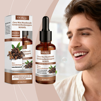 🌿✨ Clove & Mint Care Mouthwash – Soothe Gums, Fresh Breath & Natural Protection, Alcohol-Free!
